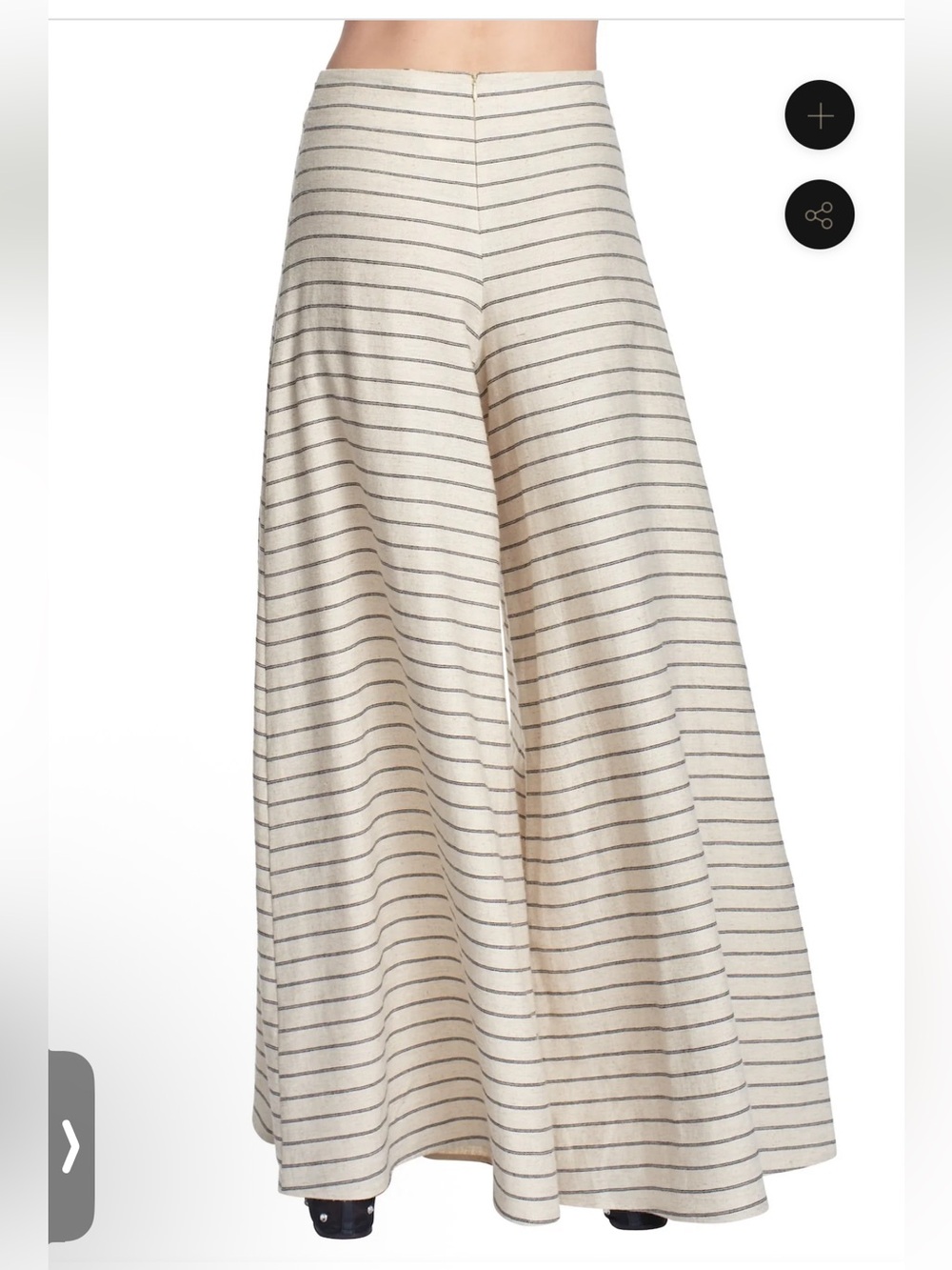 Corey Lynn Calter NWT Linen Blend Stripe Wide Leg Palazzo Pants Coastal Boho Med - Picture 4 of 14
